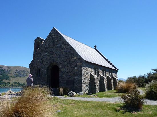 Kirche am Lake Tekapo. Von aussen sieht sie nur schön aus...