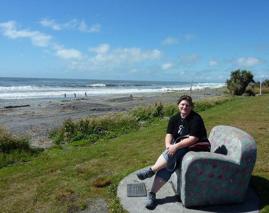 Hokitika-Beach mit Strandsessel