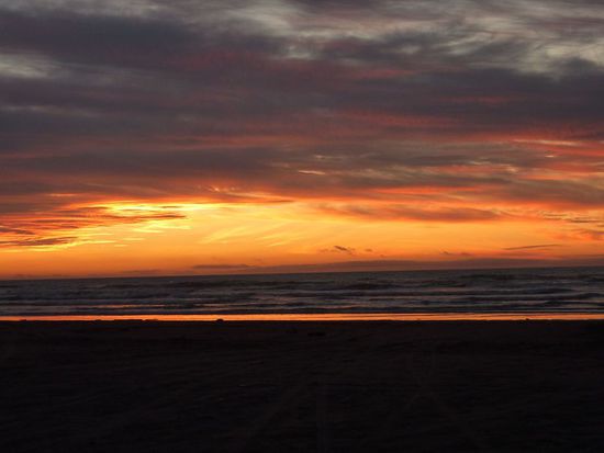 Sonnenuntergang am Himatangi Beach