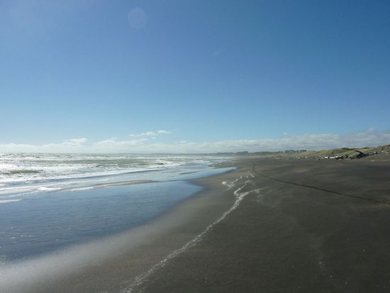 Der Strand ist bei dem Campinglatz nur wenige Meter entfernt 