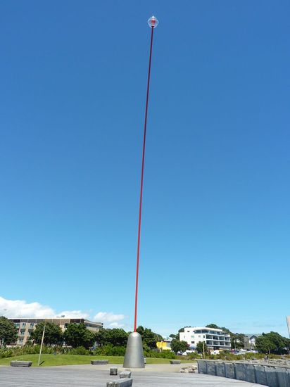 "Kunstwerk" am Hafen von New Plymouth