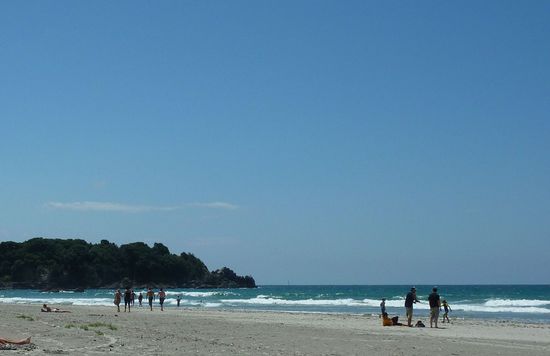 Papamoa Beach in der Nähe von Tauranga und Mt Maunganui
