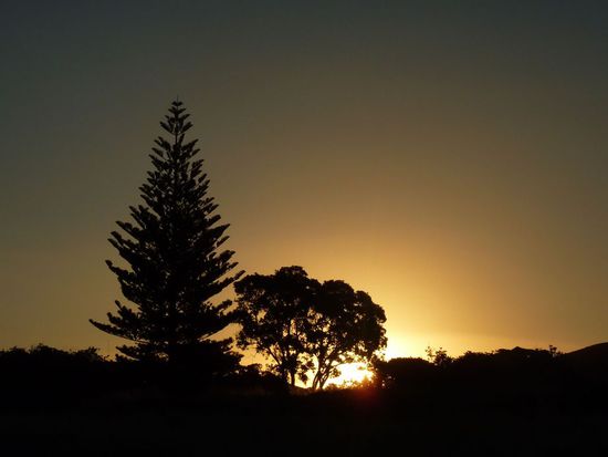 Sonnenuntergang am Waihi Beach