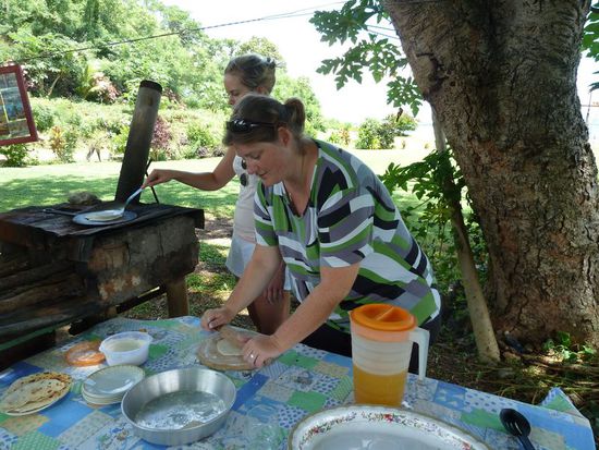Brot backen zusammen mit der Irin