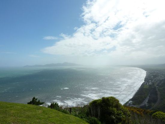Im Hintergrund ist Kapiti Island zu sehen