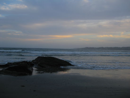 Sonnenuntergangsstimmung am Strand