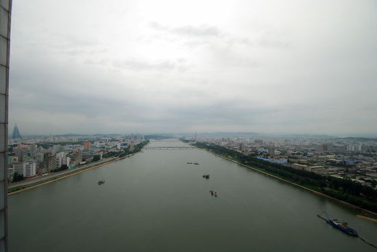 Blick Richtung Norden über den Taedong Fluss