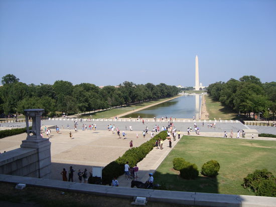 Blick vom Lincoln Memorial die National Mall runter