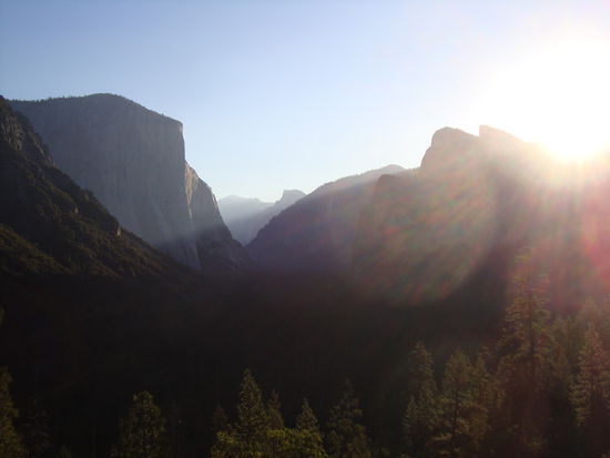 Der "Tunnelblick" kurz nach Sonnenaufgang