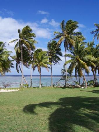 Die Aussicht von der Terrasse unseres Bungalows