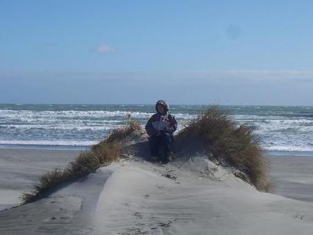 Das ist der grosse Joe Sekunden bevor sie vom Sand verschluckt wurde