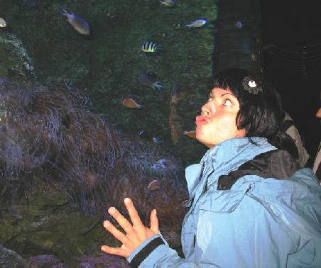 Joe fuehlt sich den Fischen anscheinend sehr nah.