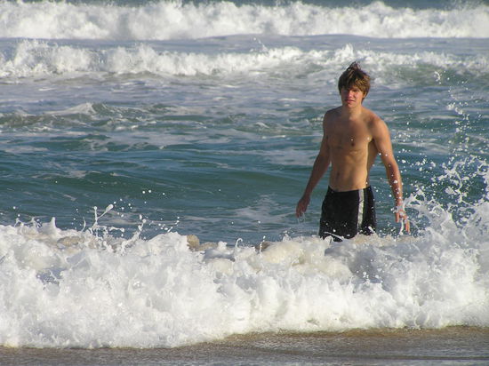 Am Strand und im Meer von Newcastle =)