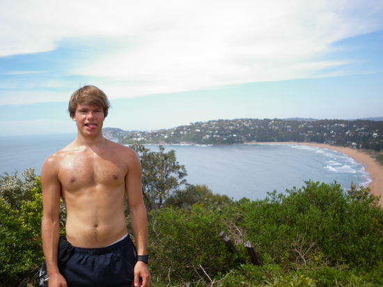 Von hier oben konnte man wunderbar auf "unsern" Strand schauen.