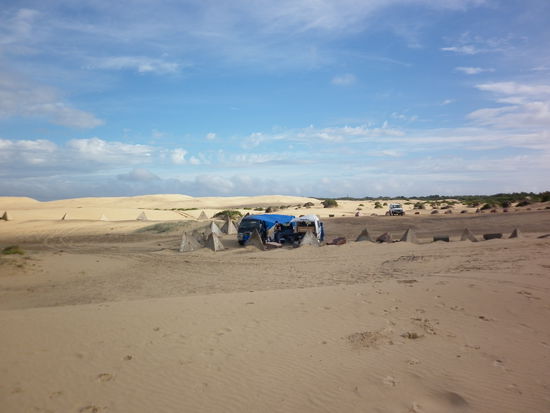Unser Parkplatz mitten in der Wüste