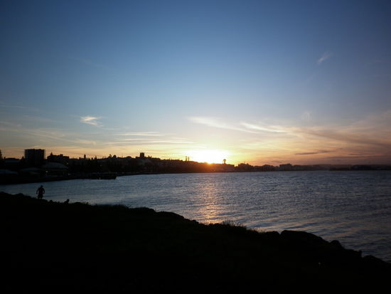 Zwar gab es keinen Fisch zum Abendbrot, dafür aber einen super Sonnenuntergang!