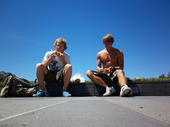 Unser kleiner Mittagssnake bestand aus 5 Mangos 