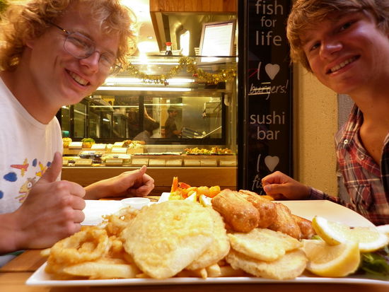 Ein großer Snack im Restaurant 