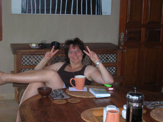 Fruehstueck auf der Treasse