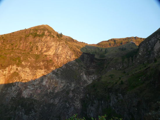 Caldera in der Morgensonne