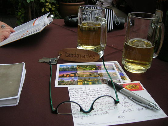 Letztes Bierchen auf unserer Terasse