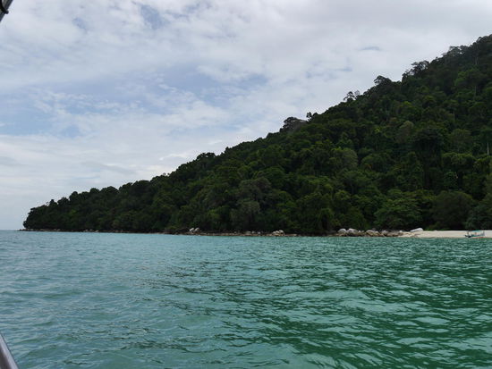 Unser Weg vom Boot aus gesehen.