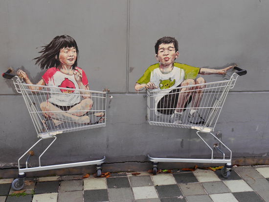 Streetart auch in Singapur.