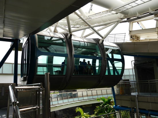 Einstieg in die Riesengondeln.