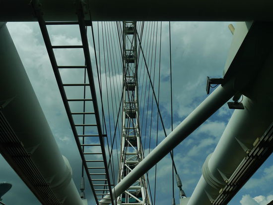 Blick durch das Gestänge.