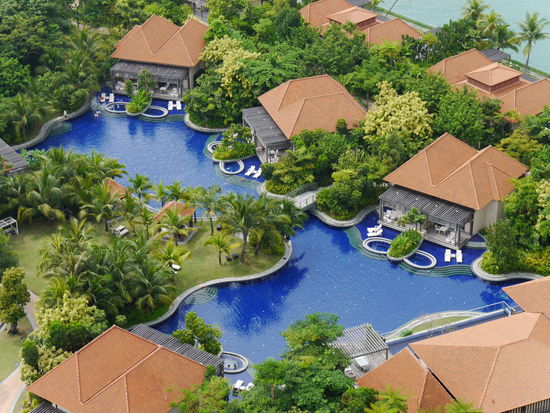 Luxus Herberge auf Sentosa Island.