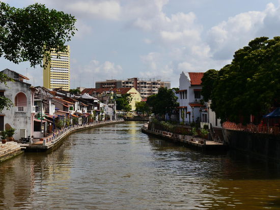 Melaka River von unserer "Hausbrücke" aus.