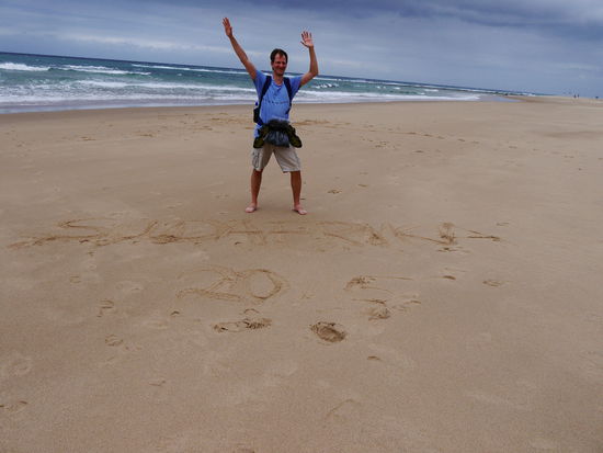 Südafrika 2015 - kaum in den Sand geschrieben, auch schon vom Wind, verweht.