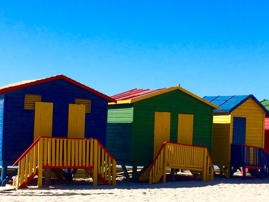 Die bunten Strandhäuser von Muizenberg