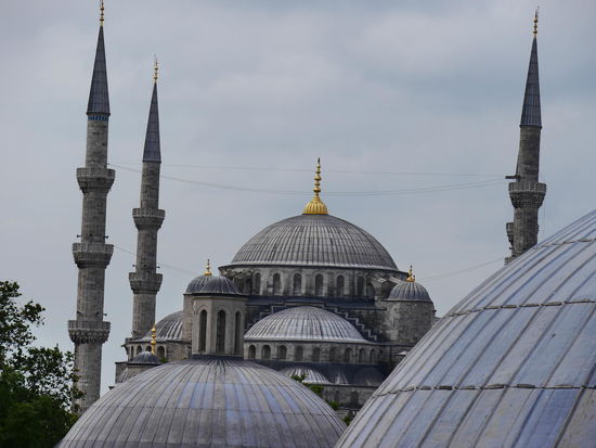 von oben aus dem Fenster, rüber zur Blauen Moschee