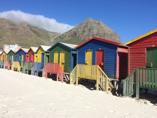 Bunte Strandhäuser In Muizenberg