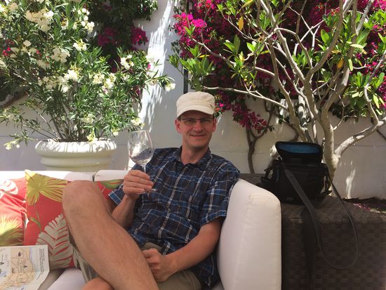 Bei Peter Falke im Garten