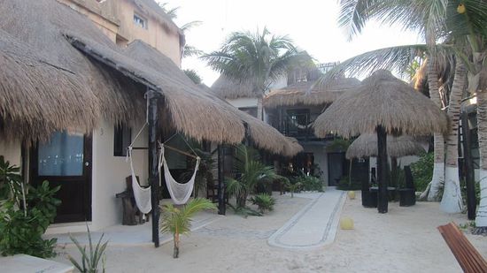 Die Cabanas am Strand