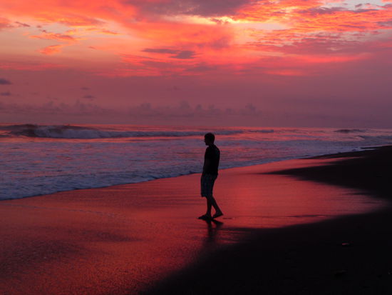 wunderschöne Abendstimmung am Strand