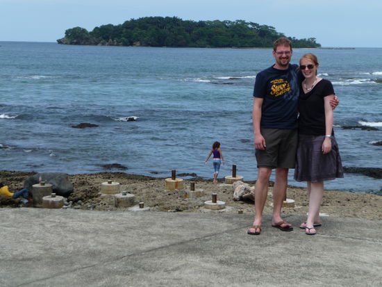 Simon und ich vor der "Columbus-Insel"
