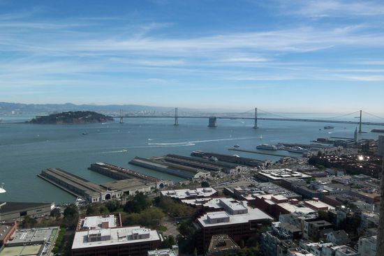 Bay-Bridge vom Coit-Tower