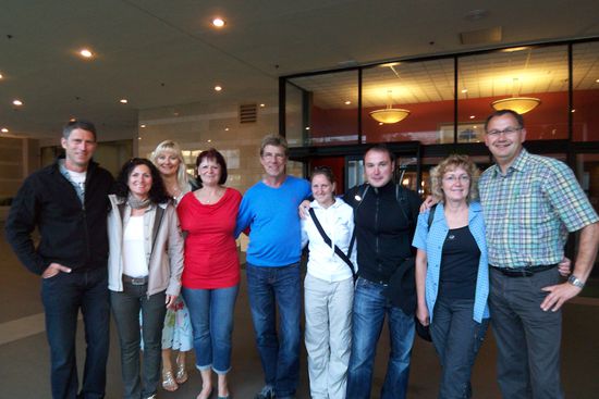 Beim Abschied: (v. l.) Stefan, Susanne, Ria, Helga, Dietmar, Christina, Robert, Jutta, Lothar