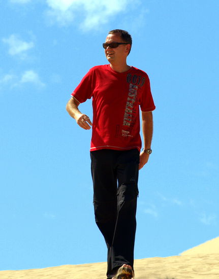 Schnell zurück in den klimatisierten Bus