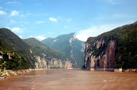 Einfahrt in die erste Schlucht des Yangtze