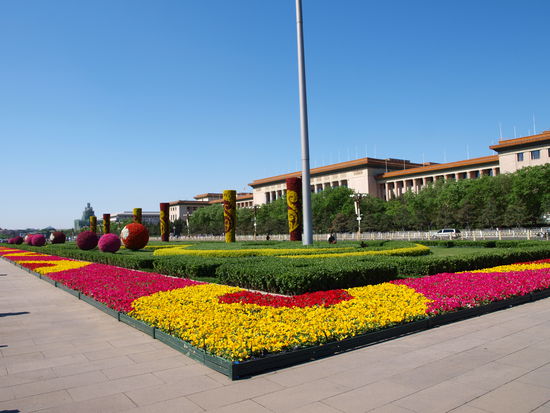 Blumenpracht am Platz des Himmlischen Friedens
