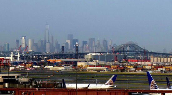 Blick vom Hotel in Newark