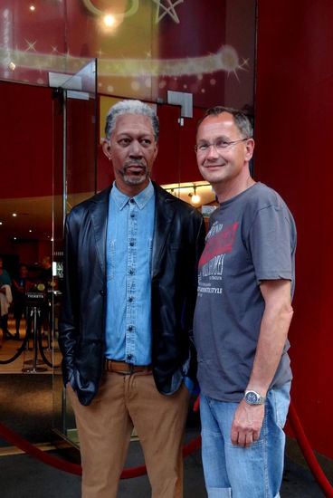 Und aus purem Zufall lief uns dann auch noch Morgan Freeman über den Weg. Hat einen sehr sympathischen Eindruck hinterlassen.