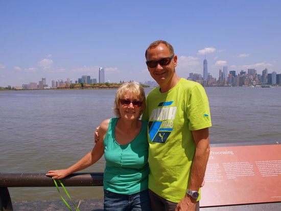 links von uns Jersey-City, rechts Manhattan