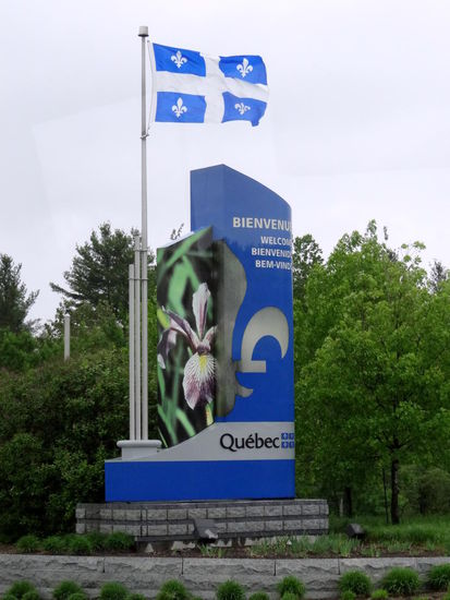 Am Grenzübergang nach Kanada.