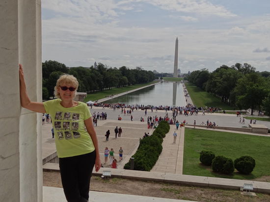 Blick vom Lincoln Denkmal. Ein paar Meter weiter hielt Luther King 1963 seine berühmte Rede: I have a Dream