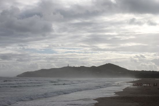 Byron Bay Main Beach  06:30 morgens....für ein paar Minuten ohne Regen